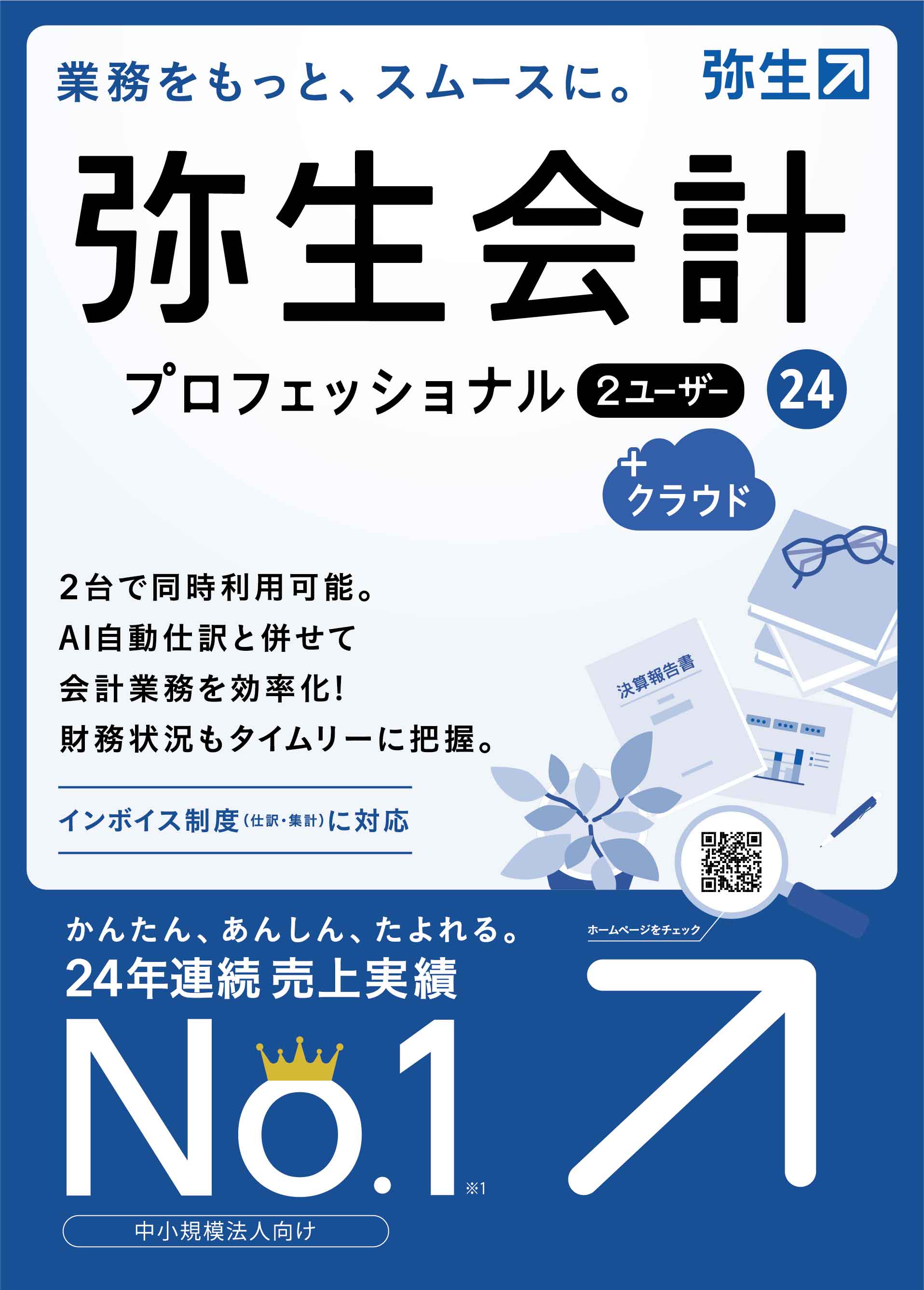 画像1: 弥生会計24プロフェッショナル 2ユーザー（新製品）【送料無料】